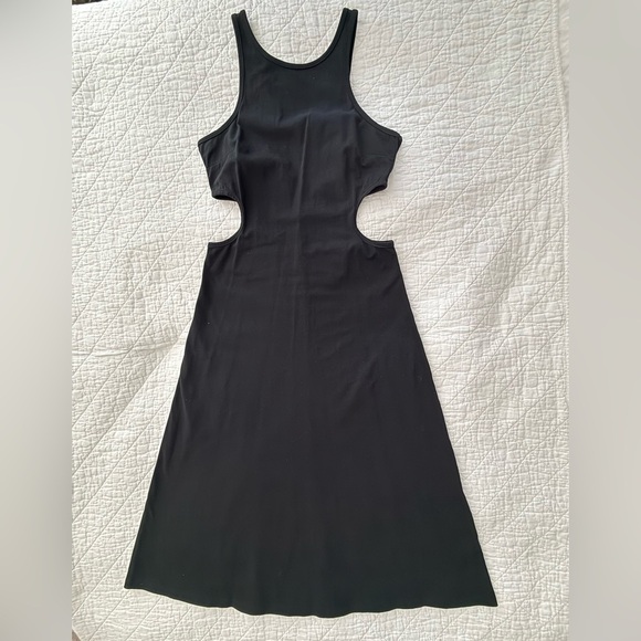 👗FRAME Cut Out Midi Dress 100% Organic Cotton - Picture 3 of 13